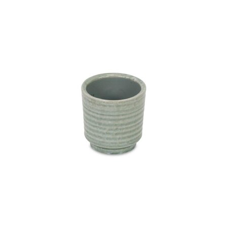 Gardencontrol Celadon Rippled Ceramic Planter Green GA2848574
